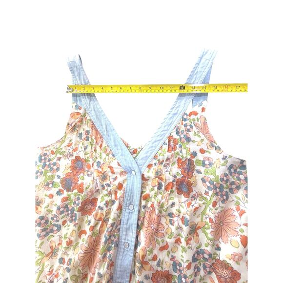 Free People Kelso Maxi Dress Large XL BOHO Peasant Floral Cottagecore Prairie - Picture 12 of 16